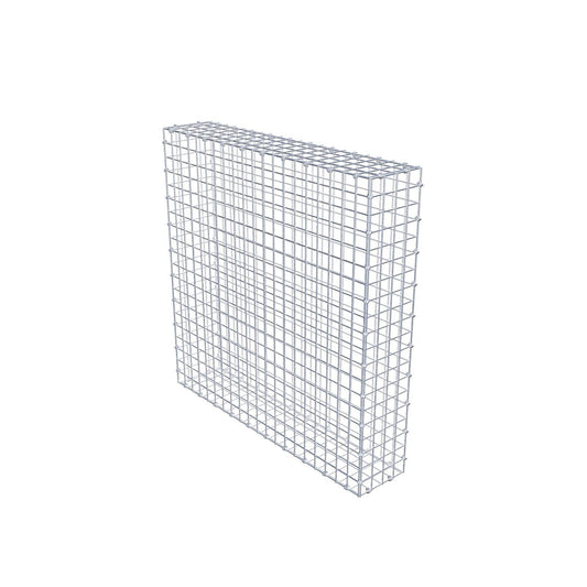 Gabião 100 cm x 100 cm x 20 cm (C x A x P), malhagem 5 x 5 cm, anel espiral