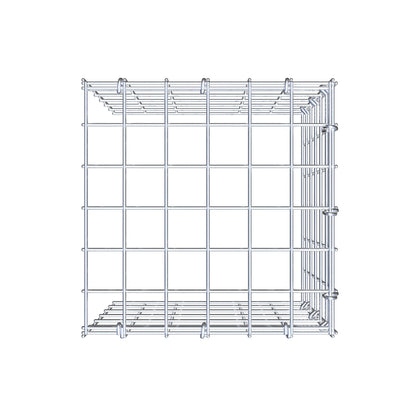 Fourche rapportée type 4 30 cm x 30 cm x 30 cm (L x H x P), maille 5 cm x 5 cm, anneau en C