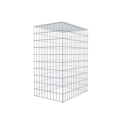 Monteret gabion type 3 100 cm x 70 cm x 50 cm (L x H x D), maskestørrelse 5 cm x 10 cm, C-ring