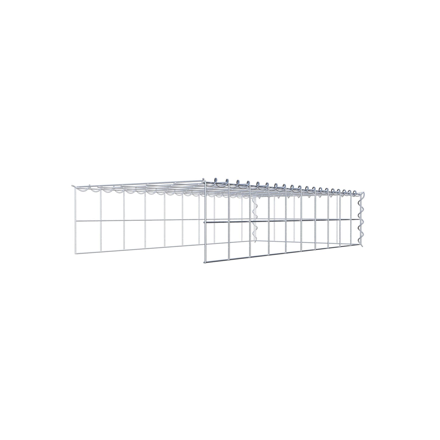 Anbaugabione Typ 4 100 cm x 20 cm x 50 cm (L x H x T), Maschenweite 10 cm x 10 cm, Spirale