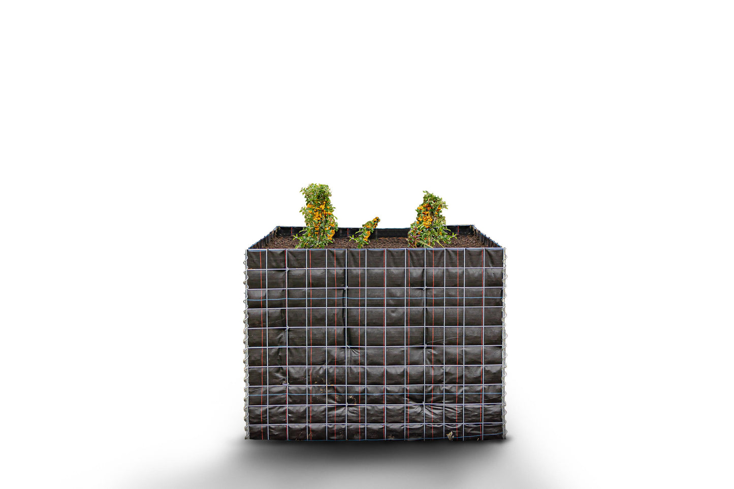 Højbed firkantet uden sten 130 cm x 100 cm x 50 cm