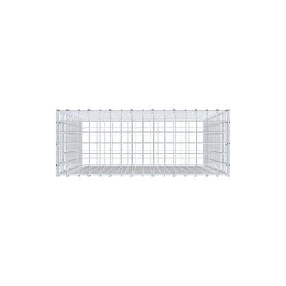 Gabion 100 cm x 80 cm x 30 cm (L x H x P), mailles 5 cm x 5 cm, anneau en C