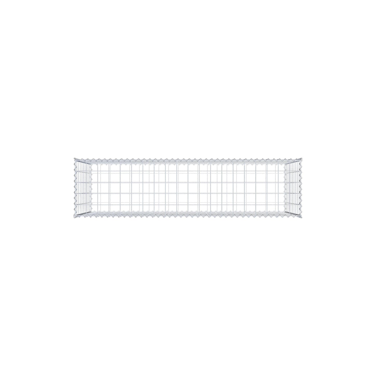 Gabião 200 cm x 100 cm x 50 cm (C x A x P), malhagem 10 cm x 10 cm, espiral
