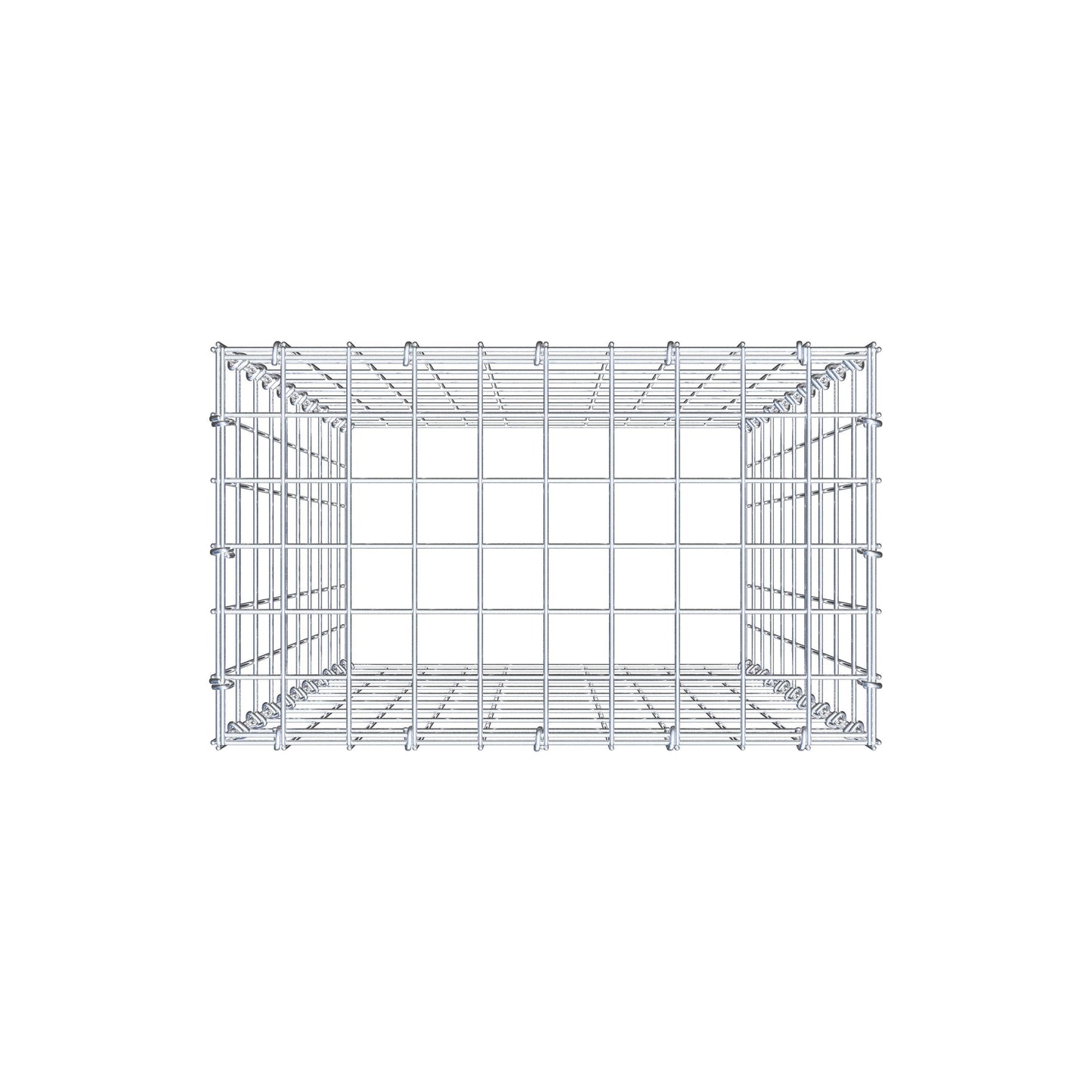 Anbaugabione Typ 3 100 cm x 50 cm x 30 cm (L x H x T), Maschenweite 5 cm x 10 cm, C-Ring