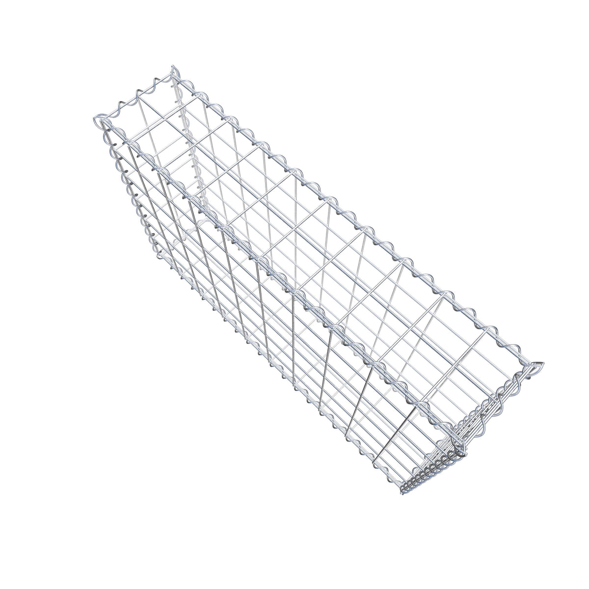 Gabione 100 cm x 60 cm x 20 cm (L x H x T), Maschenweite 10 cm x 10 cm, Spirale