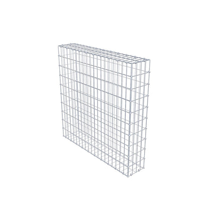 Gabione 100 cm x 100 cm x 20 cm (L x H x T), Maschenweite 5 x 10 cm, Spiralring