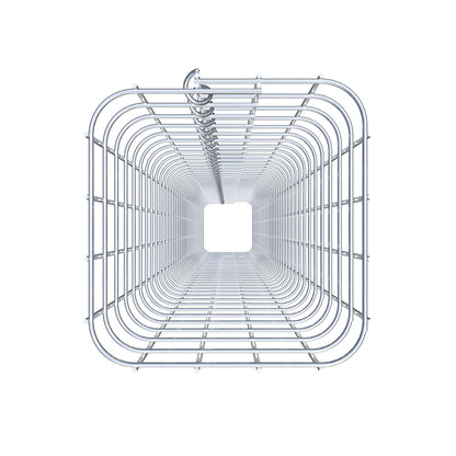 Coluna de gabião quadrada galvanizada a quente, 22 cm x 22 cm, 200 cm de altura, malha 5 cm x 5 cm