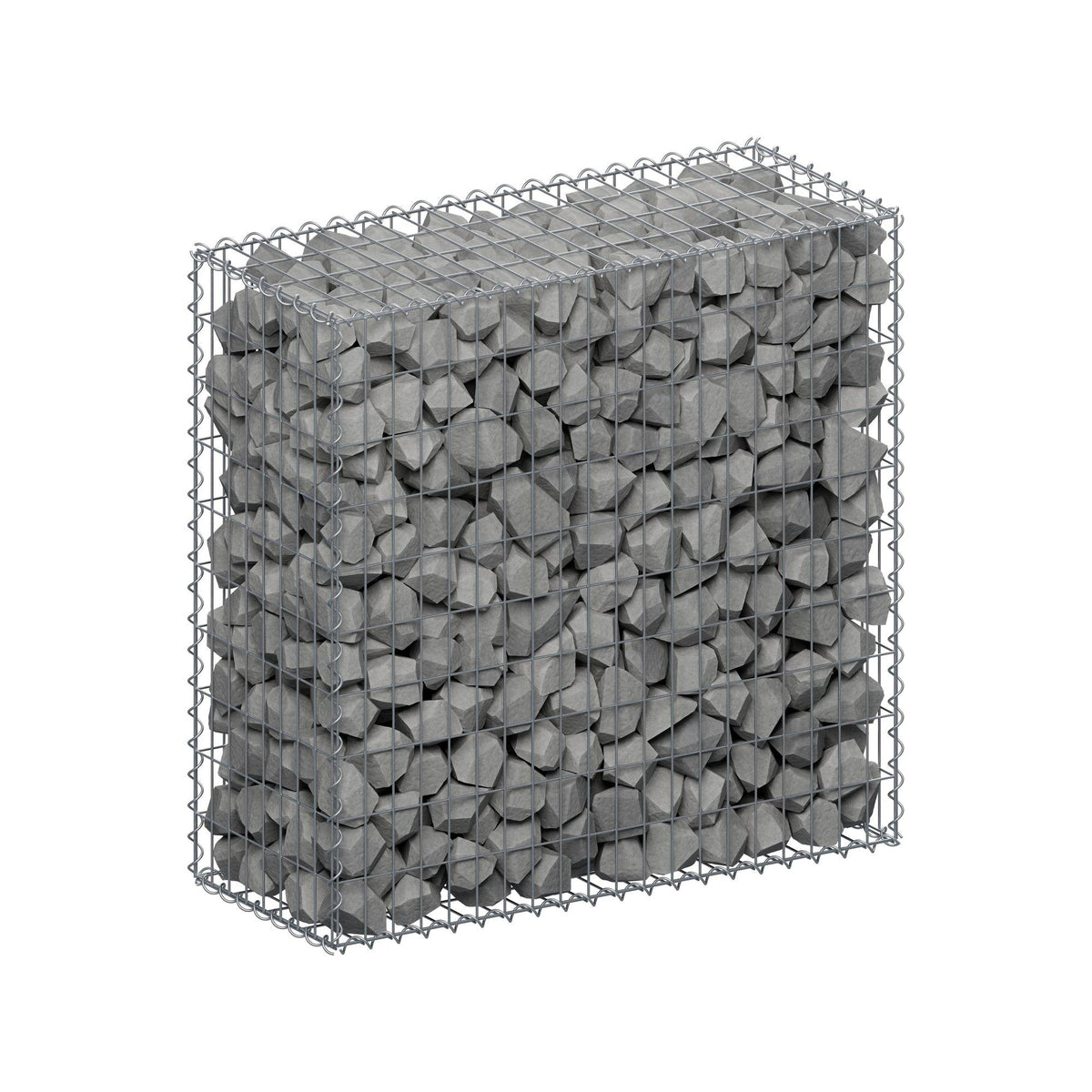 Gavión 100 cm x 100 cm x 40 cm (L x A x P), luz de malla 5 cm x 10 cm, en espiral