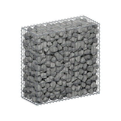 Gavión 100 cm x 100 cm x 40 cm (L x A x P), luz de malla 5 cm x 10 cm, en espiral