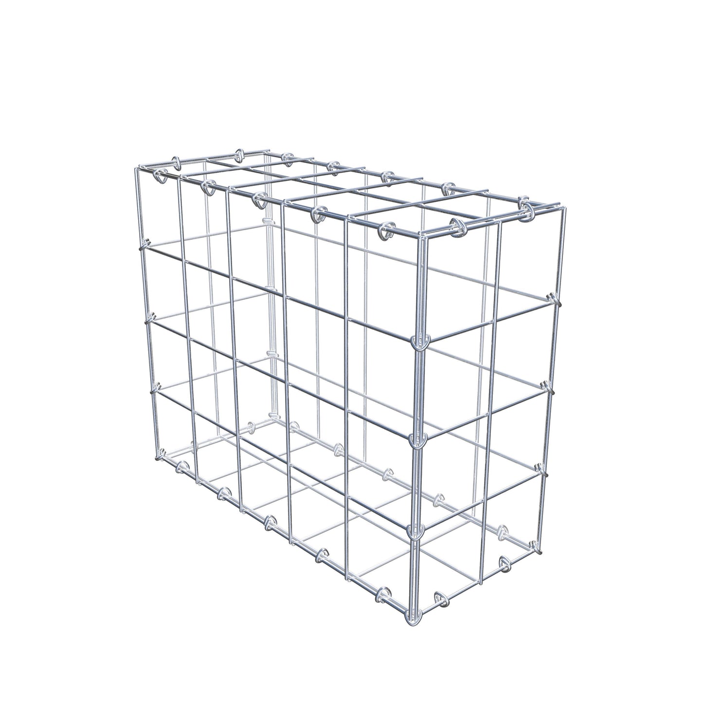 Gabião 50 cm x 40 cm x 20 cm (C x A x P), malhagem 10 cm x 10 cm, anel C