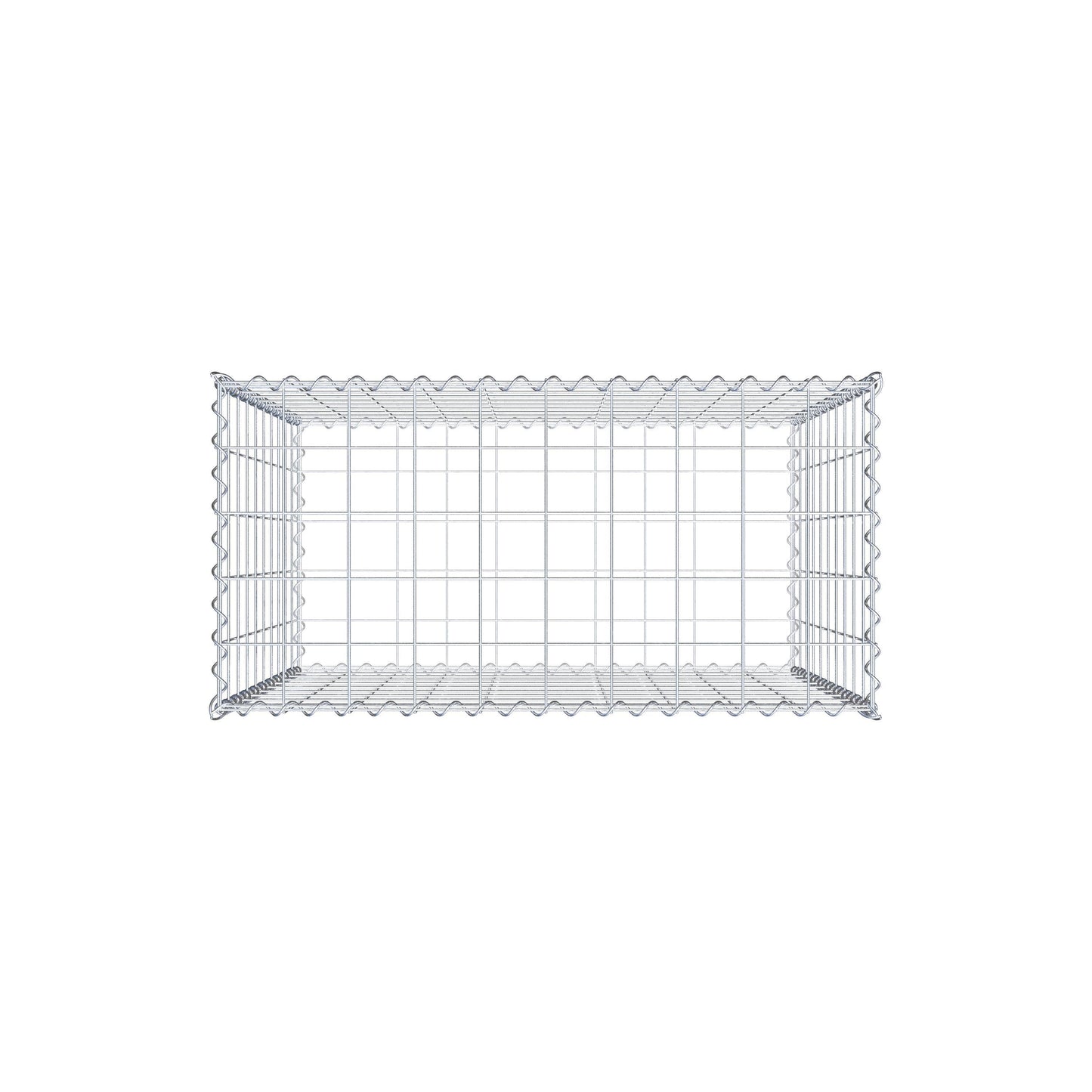 Lot de 2 gabions 100 cm x 100 cm x 50 cm (L x H x P), mailles 10 x 10 cm, spirale