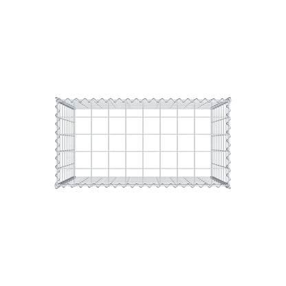 Opvokset gabion type 3 100 cm x 80 cm x 50 cm (L x H x D), maskestørrelse 10 cm x 10 cm, spiral