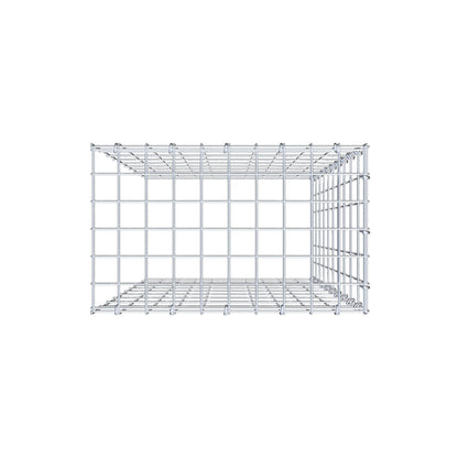 Typ 4 påbyggnadsgabion 100 cm x 50 cm x 30 cm (L x H x D), maskstorlek 5 cm x 10 cm, C-ring