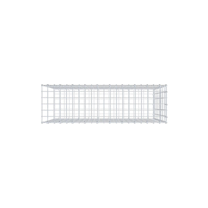 Mounted gabion type 2 100 cm x 80 cm x 30 cm, mesh size 5 cm x 10 cm, C-ring