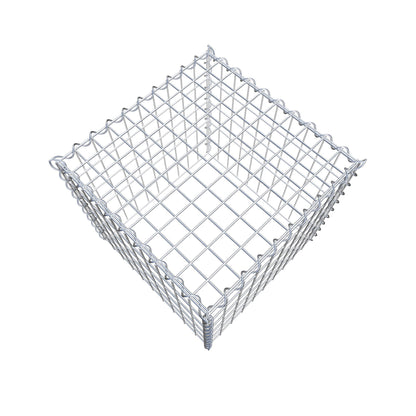 Gabião tipo 3 50 cm x 50 cm x 50 cm (C x A x P), malhagem 5 cm x 10 cm, espiral