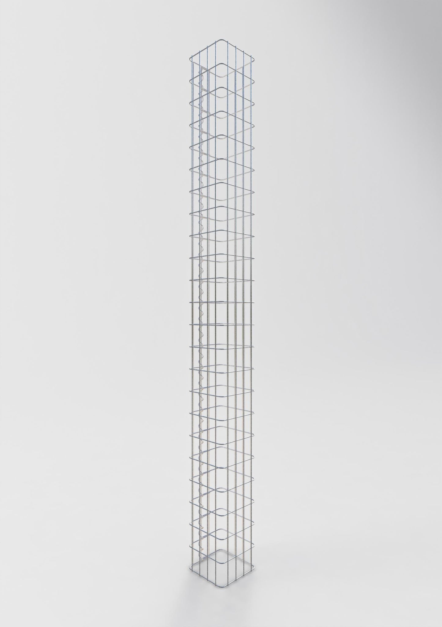 Gabionensäule eckig 22 cm x 22 cm, 230 cm Höhe, MW 5 cm x 10 cm
