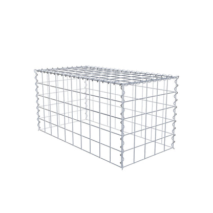 Aangegroeide schanskorf type 3 100 cm x 50 cm x 50 cm (L x H x D), maaswijdte 10 cm x 10 cm, spiraal