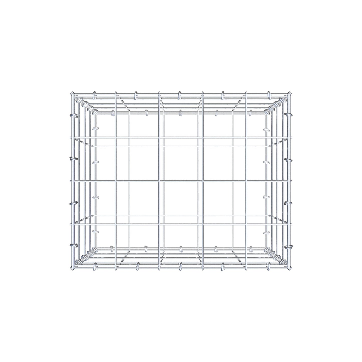 Gabbione 50 cm x 40 cm x 40 cm (L x H x P), maglia 10 cm x 10 cm, anello a C
