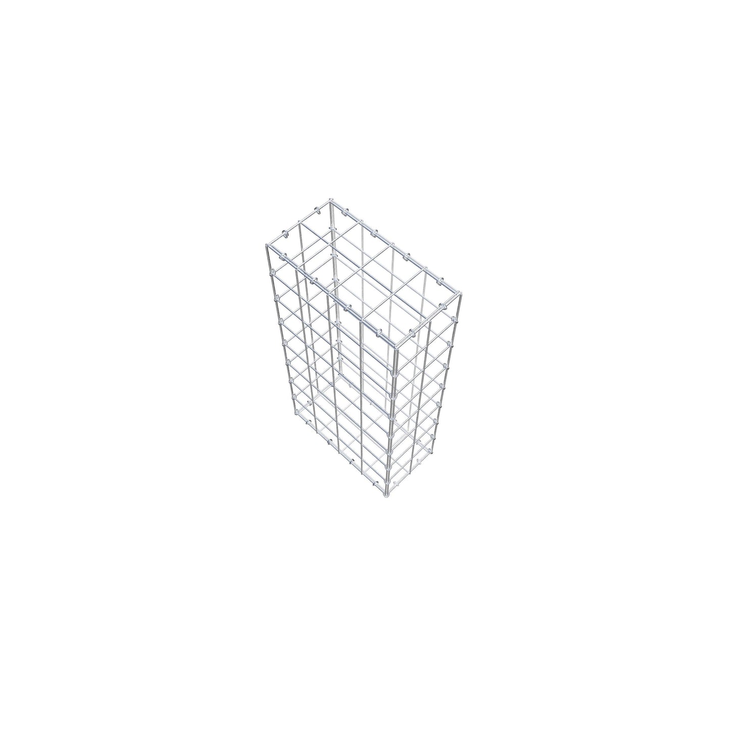 Gabion 80 cm x 40 cm x 20 cm (L x H x P), mailles 10 cm x 10 cm, anneau en C