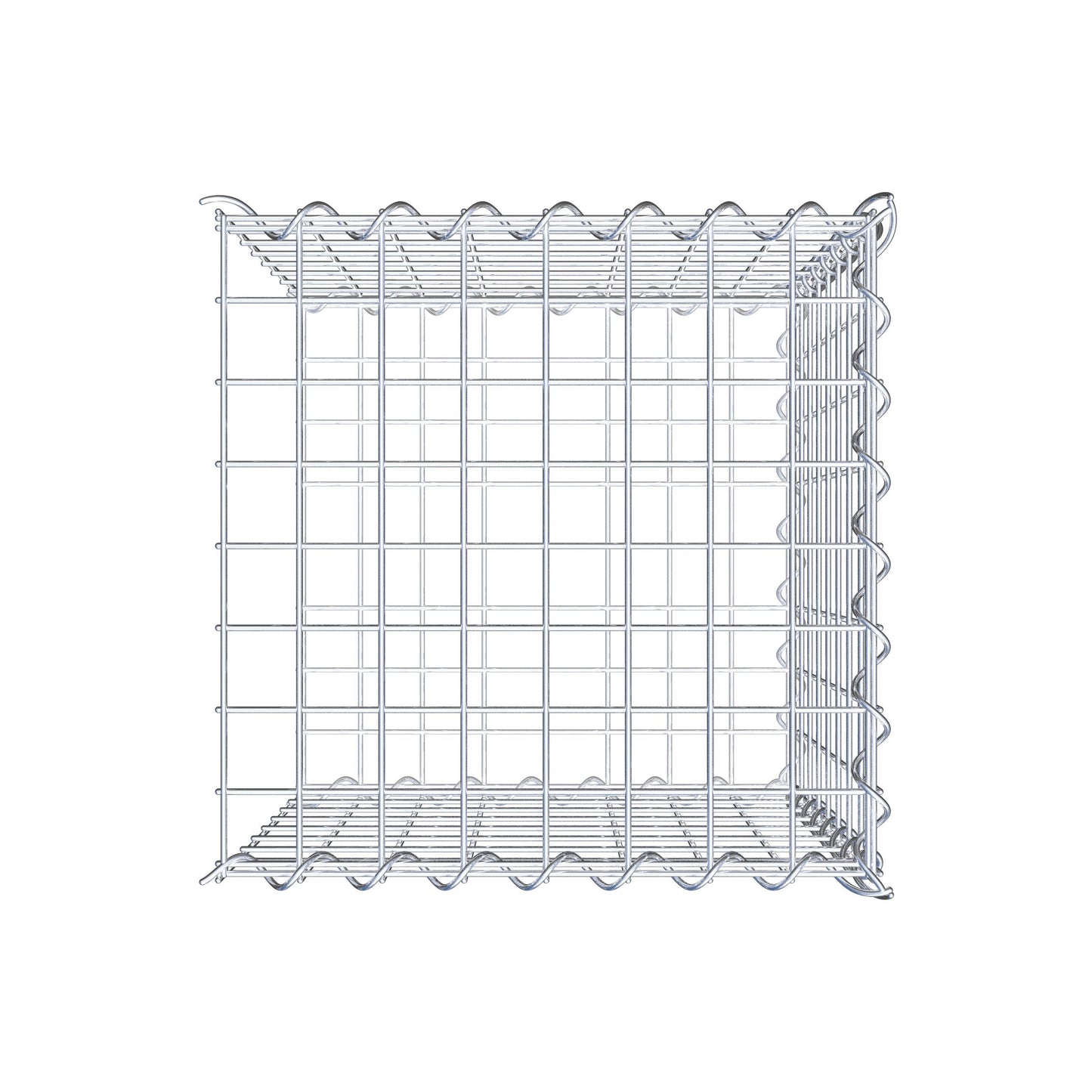 Gabion rapporté type 2 40 cm x 40 cm x 40 cm (L x H x P), mailles 5 cm x 5 cm, spirale