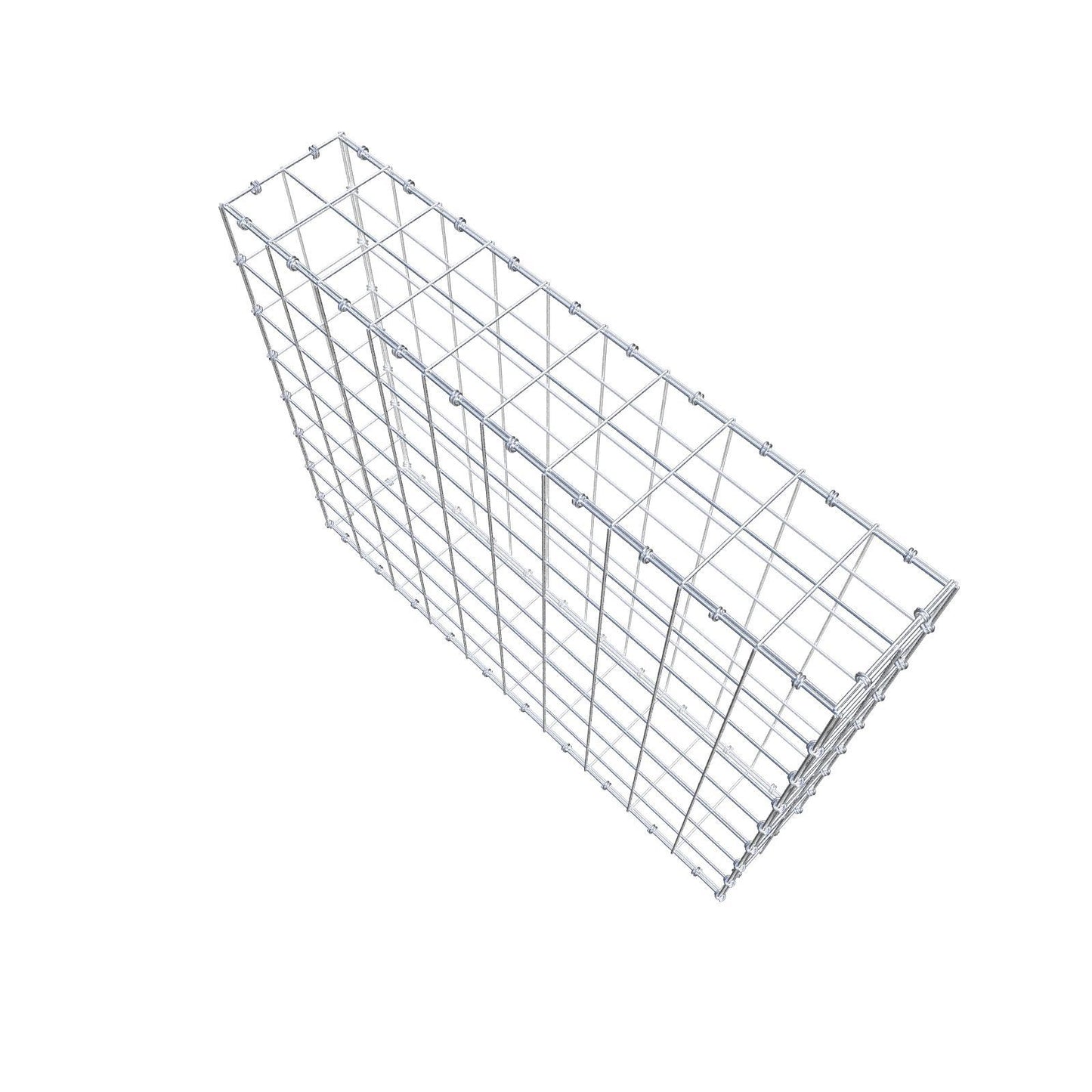 Gabione 100 cm x 80 cm x 20 cm (L x H x T), Maschenweite 10 x 10 cm, Spiralring