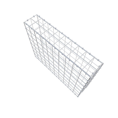 Gabione 100 cm x 80 cm x 20 cm (L x H x T), Maschenweite 10 x 10 cm, Spiralring