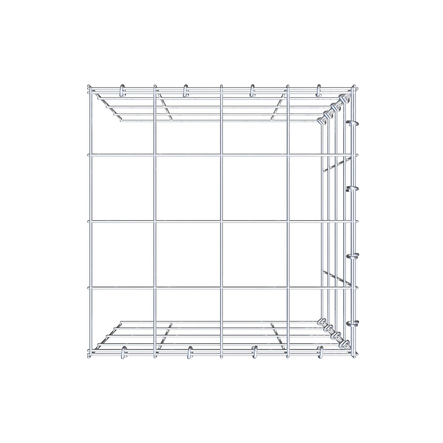 Gabbione aggiuntivo tipo 4 40 cm x 40 cm x 40 cm (L x H x P), maglia 10 cm x 10 cm, anello a C