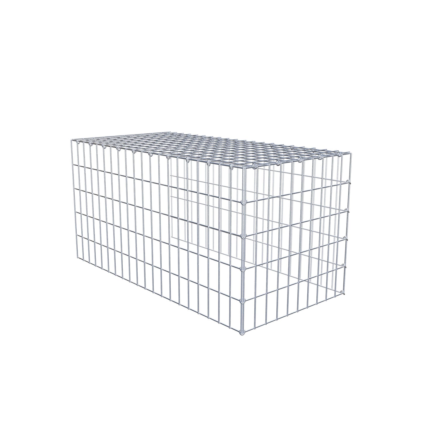 Gabião tipo 4 100 cm x 50 cm x 50 cm (C x A x P), malhagem 5 cm x 10 cm, anel C