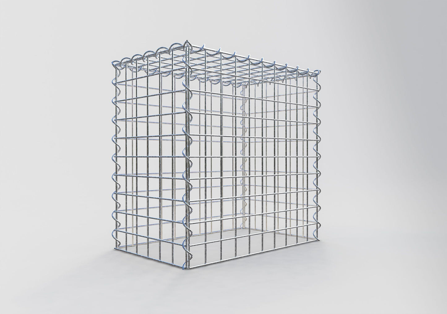 Gabion rapporté type 3 50 cm x 50 cm x 30 cm (L x H x P), mailles 5 cm x 5 cm, spirale