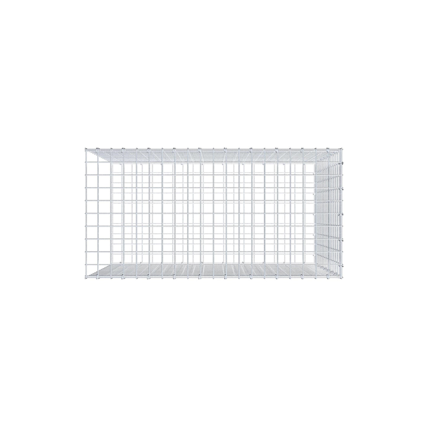 Anbaugabione Typ 2 100 cm x 80 cm x 50 cm (L x H x T), Maschenweite 5 cm x 5 cm, C-Ring
