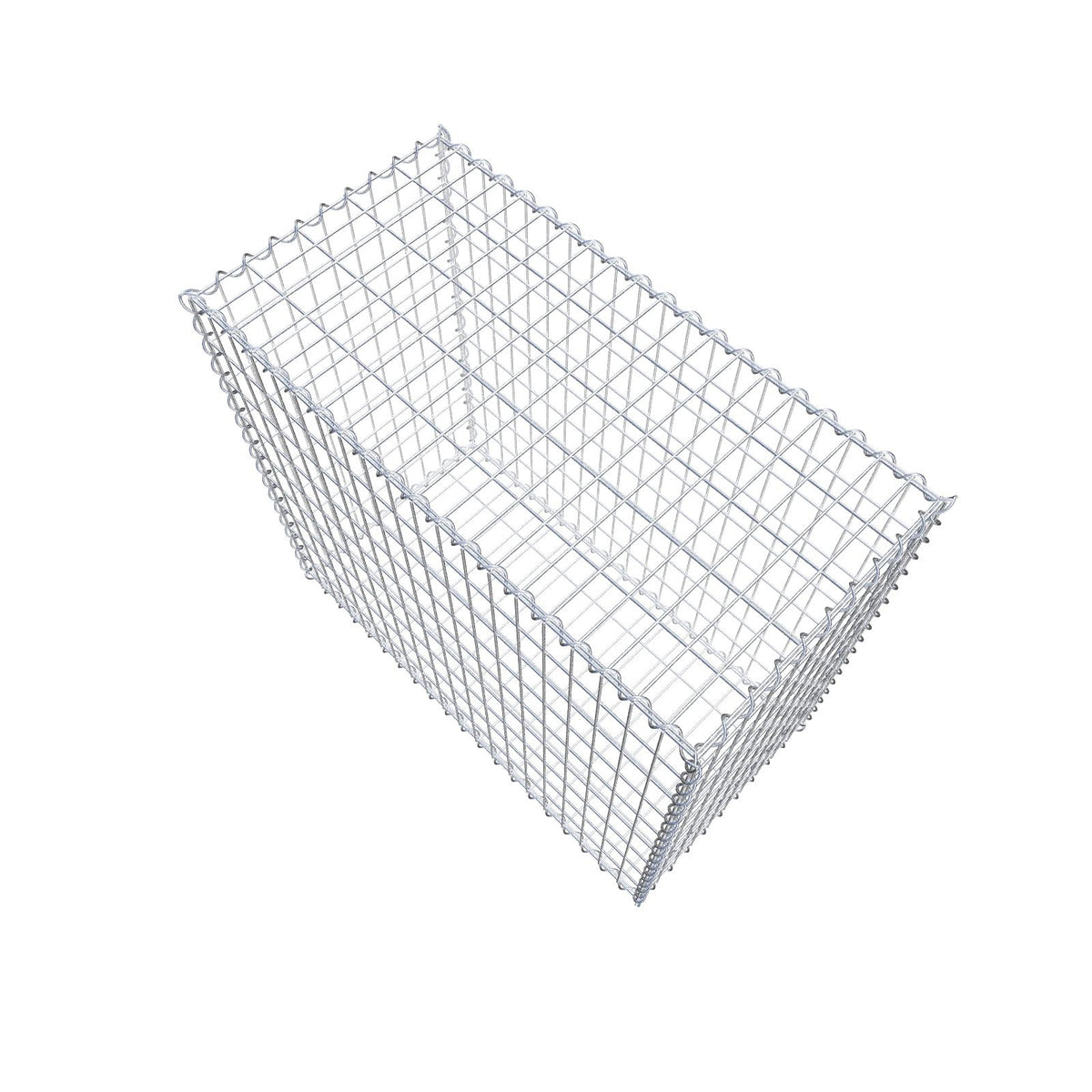 Gabion 100 cm x 90 cm x 50 cm (L x H x D), maskestørrelse 5 cm x 10 cm, spiral