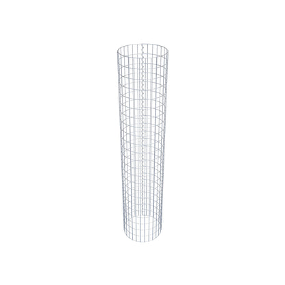 Columna de gaviones redonda 47 cm de diámetro, 230 cm de altura, malla 5 cm x 10 cm
