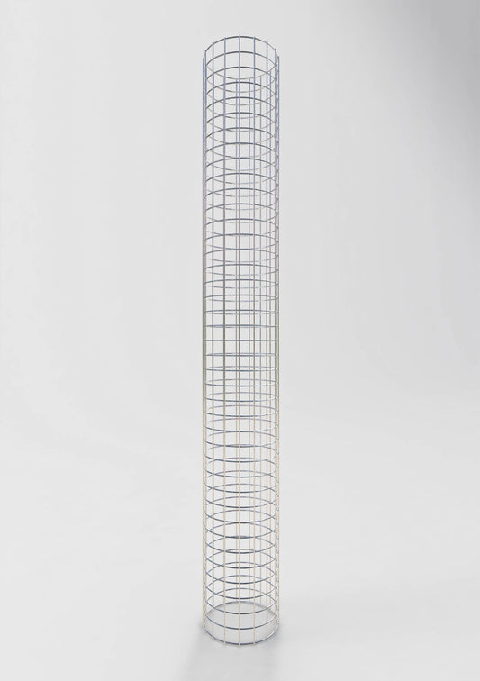 Round gabion column, hot-dip galvanized, 27 cm diameter, 200 cm height, MW 5 cm x 5 cm