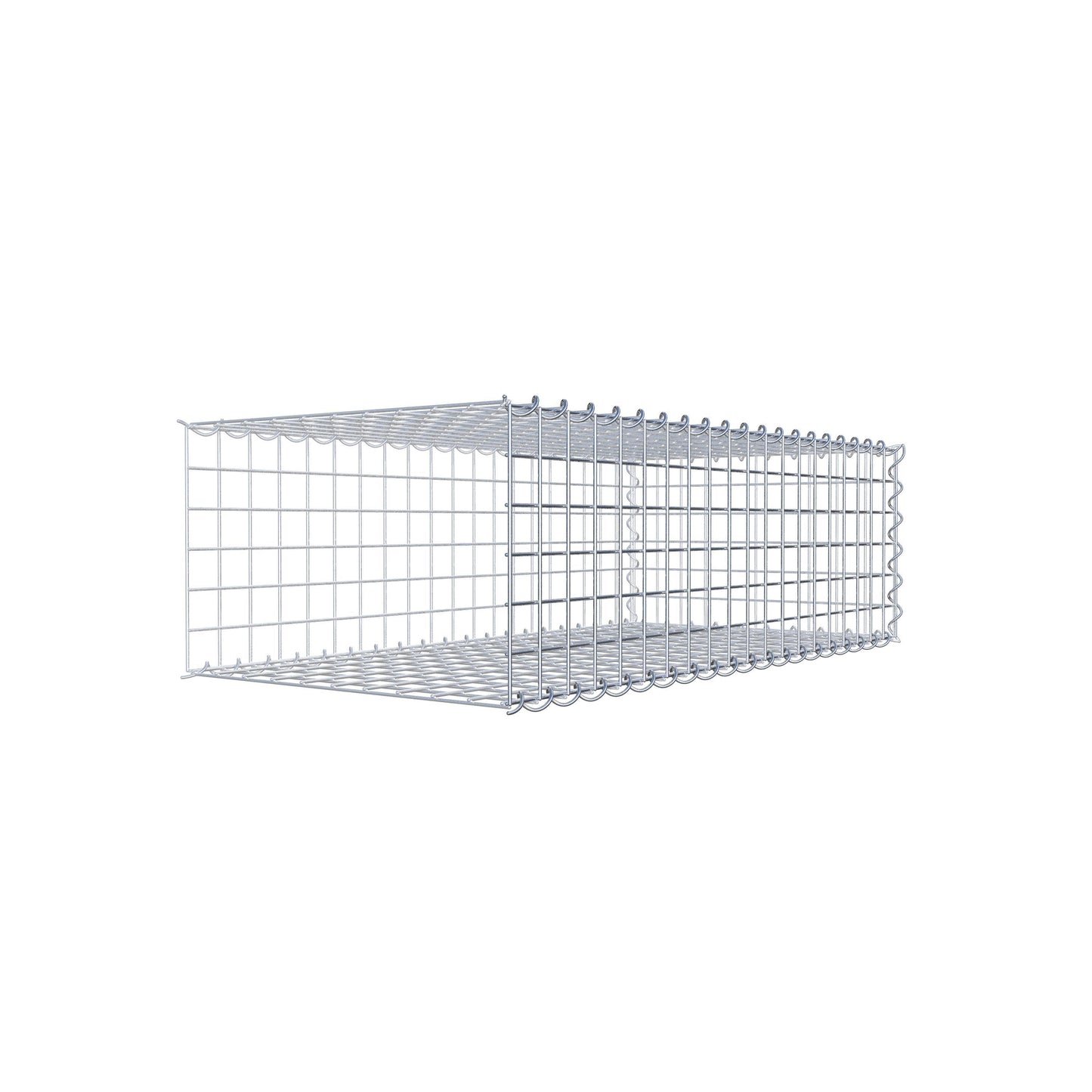 Anbaugabione Typ 2 100 cm x 30 cm x 50 cm (L x H x T), Maschenweite 5 cm x 5 cm, Spirale