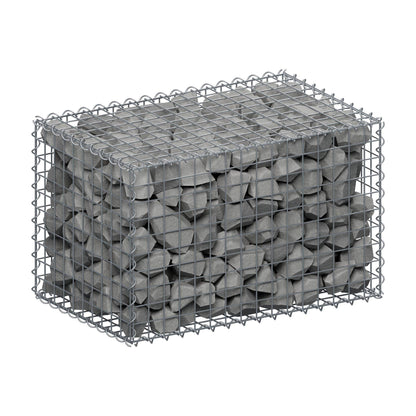 Gabião 80 cm x 50 cm x 50 cm (C x A x P), malhagem 5 cm x 5 cm, espiral