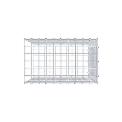 Bevestigbare schanskorf type 2 50 cm x 50 cm x 30 cm (L x H x D), maaswijdte 5 cm x 5 cm, C-ring