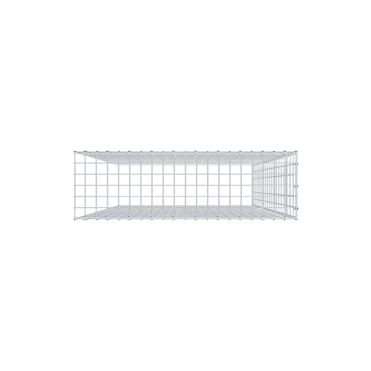 Monteret gabion type 4 200 cm x 100 cm x 30 cm (L x H x D), maskestørrelse 5 cm x 10 cm, C-ring