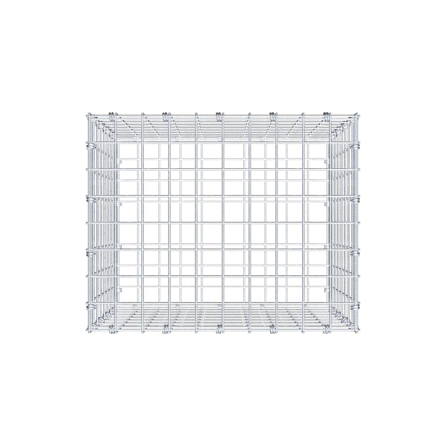 Gabbione 50 cm x 40 cm x 40 cm (L x H x P), maglia 5 x 5 cm, anello a spirale