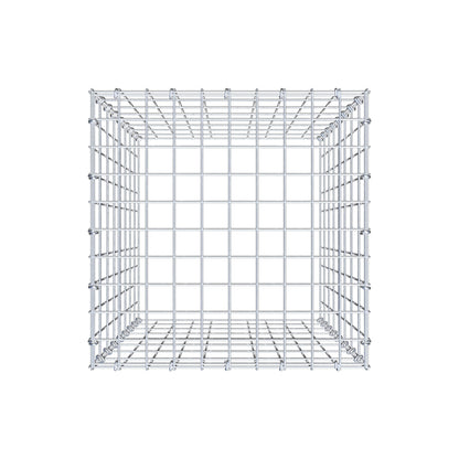 Monteret gabion type 3 80 cm x 50 cm x 50 cm (L x H x D), maskestørrelse 5 cm x 10 cm, C-ring