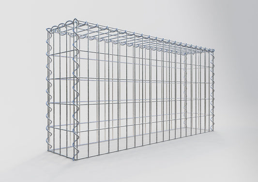 Extra gabion typ 3 100 cm x 50 cm x 20 cm (L x H x D), maskstorlek 5 cm x 10 cm, spiral
