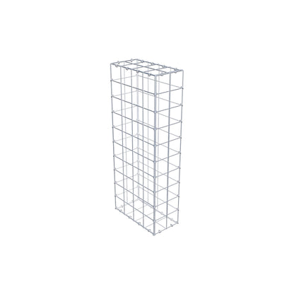 Gabion 100 cm x 40 cm x 20 cm (L x H x P), mailles 10 cm x 10 cm, anneau en C