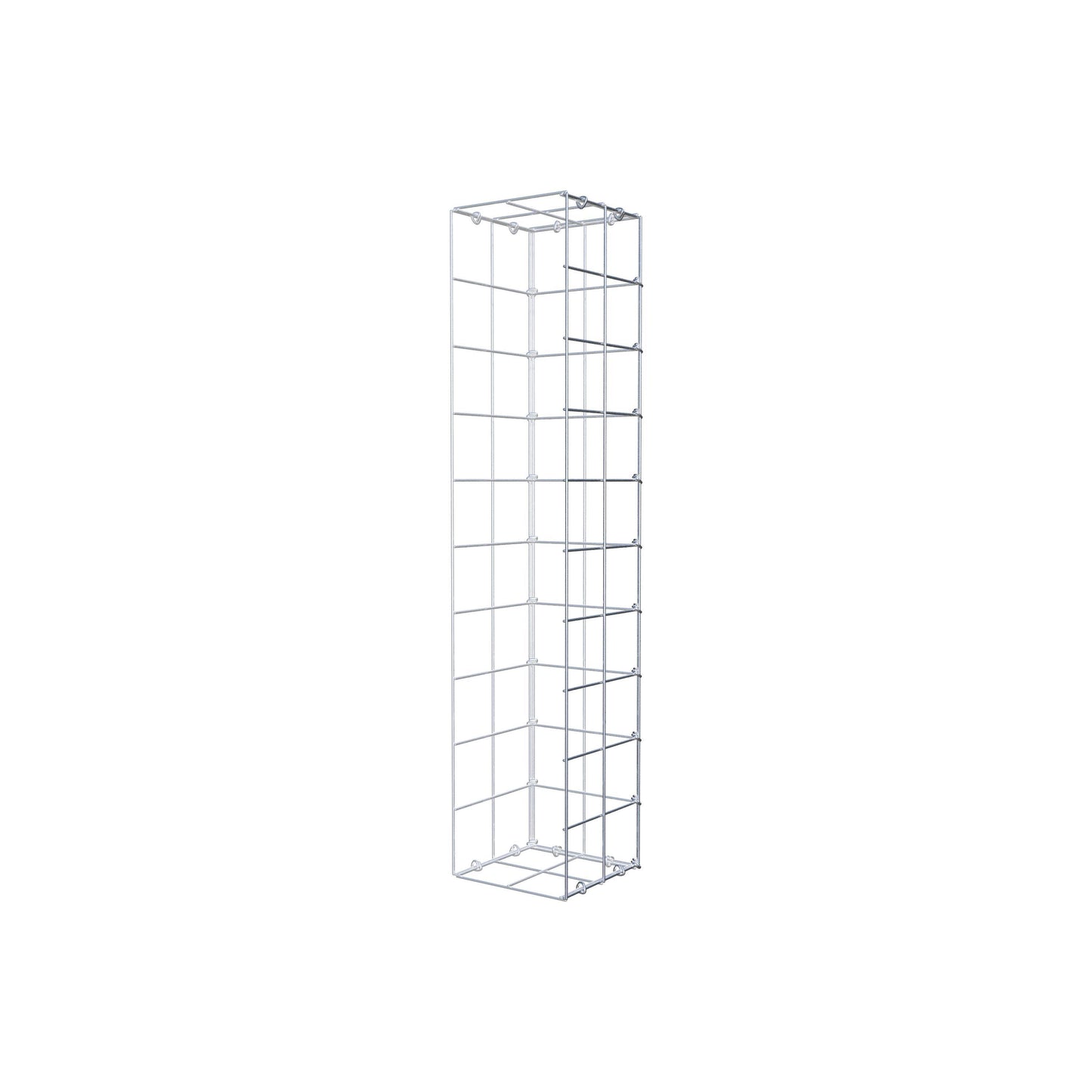 Monteret gabion type 2 100 cm x 20 cm x 20 cm (L x H x D), maskestørrelse 10 cm x 10 cm, C-ring