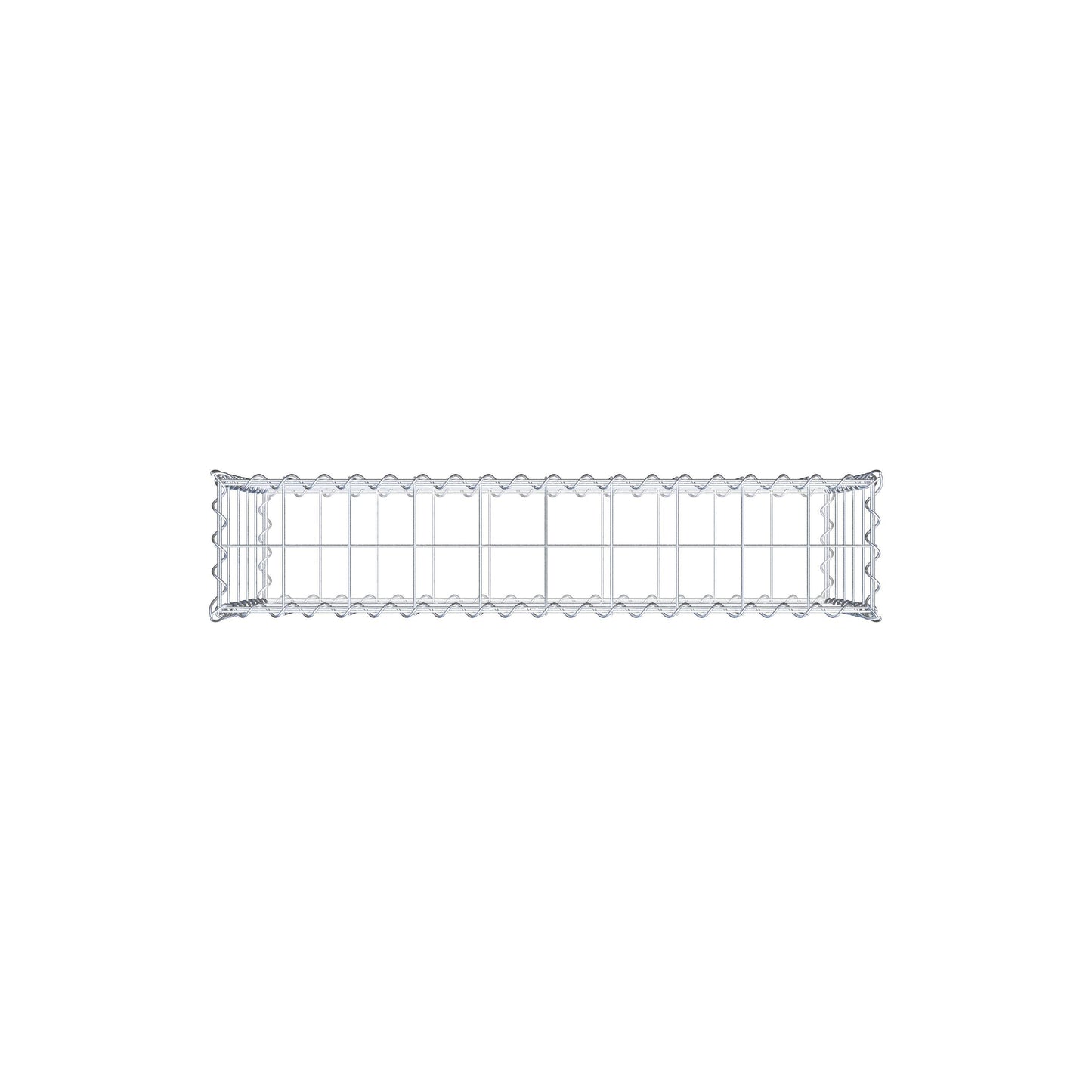 Gabion 100 cm x 50 cm x 20 cm (L x H x D), maskstorlek 10 cm x 10 cm, spiral