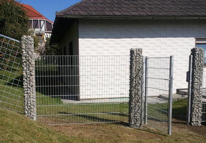 Gabionensäule eckig 22 cm x 22 cm, 160 cm Höhe, MW 5 cm x 5 cm