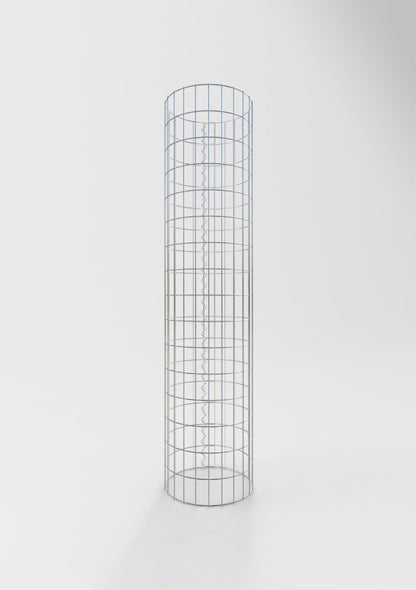 Columna de gaviones redonda 37 cm de diámetro, 160 cm de altura, malla 5 cm x 10 cm