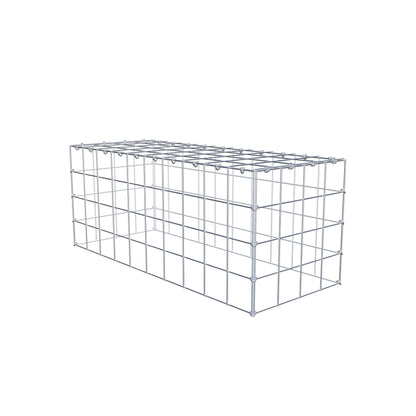 Typ 3 påbyggnadsgabion 100 cm x 40 cm x 40 cm (L x H x D), maskstorlek 10 cm x 10 cm, C-ring