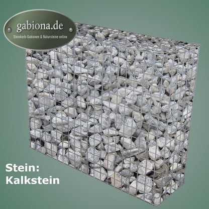 Gabião galvanizado a quente 102 cm x 82 cm x 32 cm, malhagem 5 cm x 5 cm, totalmente soldado