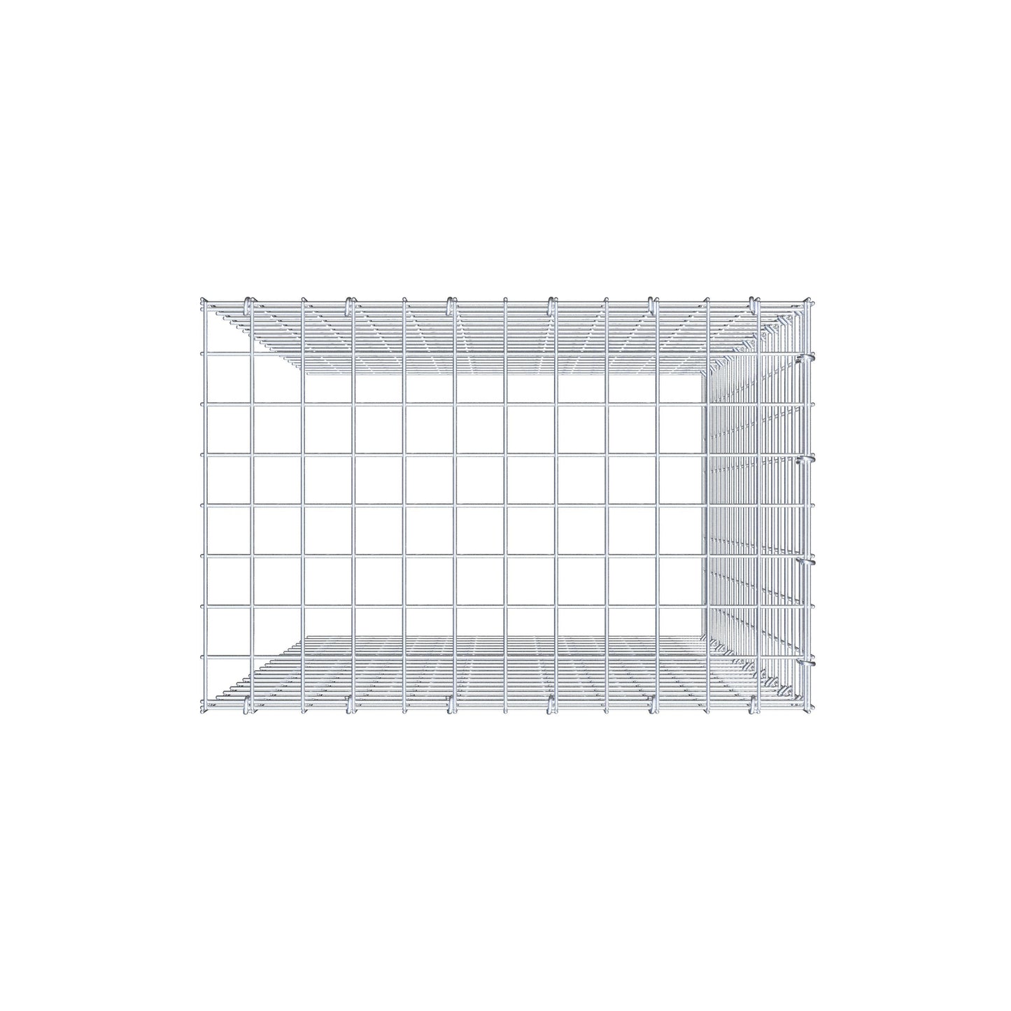 Fourche rapportée type 4 100 cm x 60 cm x 40 cm (L x H x P), mailles 5 cm x 5 cm, anneau C