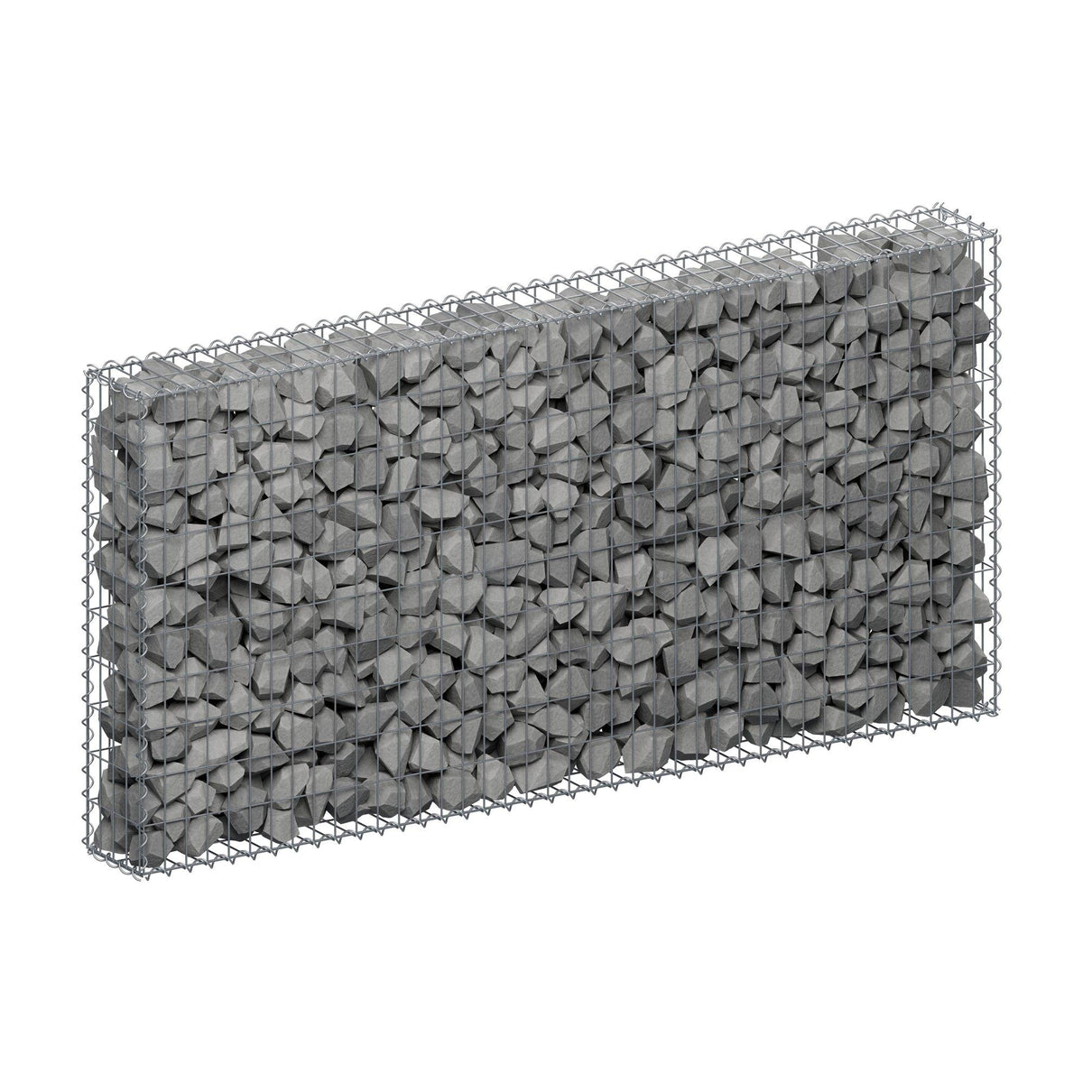 Gabion 200 cm x 100 cm x 20 cm (L x H x P), mailles 5 cm x 10 cm, spirale