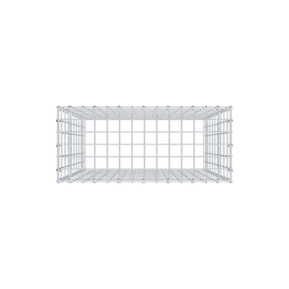 Typ 3 påbyggnadsgabion 100 cm x 70 cm x 30 cm (L x H x D), maskstorlek 5 cm x 10 cm, C-ring